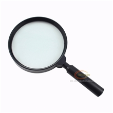 130mm可装卸手柄放大镜塑料放大镜黑色直板放大镜1010