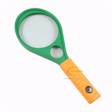 90MM双光放大镜球拍塑料放大镜两个镜片带指南针功能1014