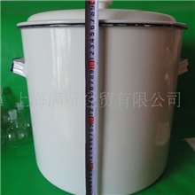 喷瓷均匀厂家直销供应整体拉伸搪瓷茶桶(碱缸)40L（口径40cm）