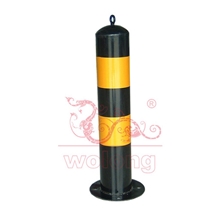 坚固系列钢制反光固定路桩警示柱地桩锁成本价批发