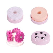 充电洁面仪专用配件四件套毛刷头+粉扑头+按摩头+滚轮