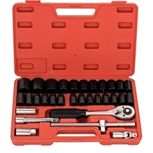 32件套套筒组合组套工具套筒扳手12.5mm公制组套随车工具