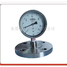 平面法兰式隔膜压力表、耐高温隔膜压力表、隔膜压力表
