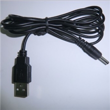 USB数据线1米长3.5毫米圆头数据线闹钟数据线DC3.5小风扇电线