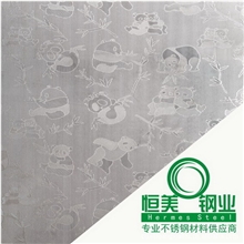 熊猫纹花纹钢板佛山厂家批发304不锈钢压花卷板(卷)佛山不锈钢