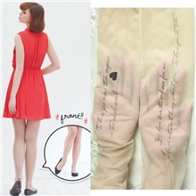 日本原宿风热推刺青纹身l字母丝袜连裤袜超薄丝袜