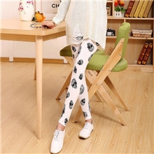 秋季新款韩国原单时尚骷髅头鬼头全棉九分裤义乌打底裤批发