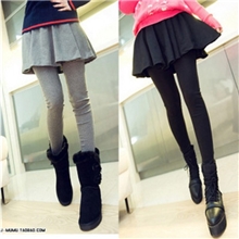 女秋冬韩版大码百褶裤裙韩版时尚包臀假两件打底裙裤打底裤批发