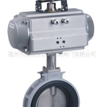 供应康赛特牌气动对夹蝶阀（橡胶不锈钢板/四氟不锈钢板）