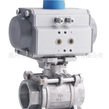 供应气动三片式螺纹球阀,气动三通螺纹球阀,气动二通螺纹球阀