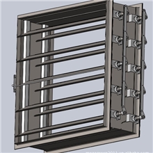 气动型/手动型/电动双列百叶阀/双挡板旁路门/电动档板门\矩形