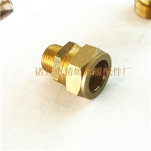 太阳能热水器配件卡22MM铜管接头变径4分单联卡套式铜接头