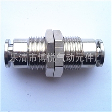 【厂家直销】金属快插接头/隔板直通接头PM10两头都插10MM气管