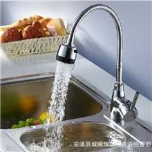 批发供应尖三通万向管厨房冷热水菜盆单孔水龙头洗菜盆龙头