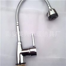 批发供应尖三通万向管厨房冷热水菜盆单孔水龙头