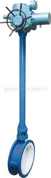 衬氟电动蝶阀气动蝶阀加长杆蝶阀碳钢不锈钢材质