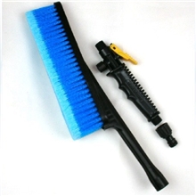 厂家直销洗车器配件蓝色通水刷加手柄开关,奶嘴洗车刷