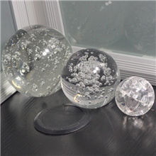 冰裂球水晶球5CM8CM10CM风水球水晶球气泡球流水配件批发