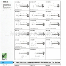 德国ERSA华东区总代理焊台烙铁头系列612ED612MDCD