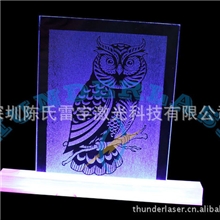 玻璃雕刻激光雕刻机玻璃工艺品雷宇激光切割机制作