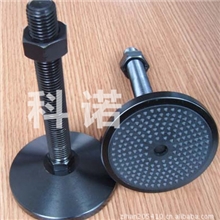 M16M18M20全碳钢材质电脉喷漆黑色带橡胶垫防震固定脚,纯金属地脚
