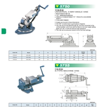 精展GIN可傾虎鉗5750GIN-VW3.、VW4、VW5机床配件