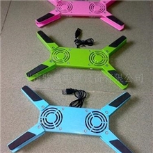 供应彩色笔记本电脑散热垫折叠USB散热散热支架