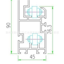 厂家直销2.5倍速节距25.4铝型材导轨2.5倍速50.8型材