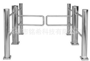 厂家直销超市圆柱摆闸(带护栏)，供应立柱摆闸，桥式摆闸烤漆摆闸