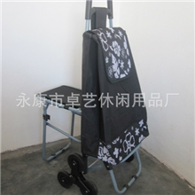 大量批发带凳爬楼购物车6轮带坐折叠拉杆车