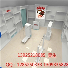 木工厂批量生产各类品牌服装货架来图来样加工造型服装货架