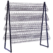 黑色双面网式CD架、图书架、杂志架、