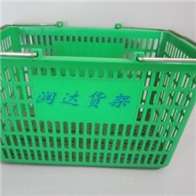 供应大量的电镀提手购物蓝，塑料提手购物篮