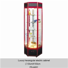 【义乌展示柜厂家】钛合金精品电动展柜旋转展示柜【驰翔】