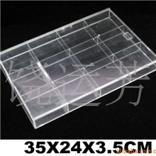 GP004透明格盘12格带盖低价批发亚克力格盘展示散珠首饰盒