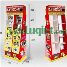 杯子、盘子等日用品纸促销柜、纸展示架