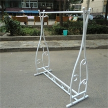 服装店衣架展示架/单杠服装货架/服装店装饰展示架/落地服装架