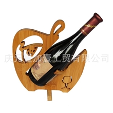 1+1专业生产折叠红酒架竹制水果篮创意酒架竹制品工厂直销