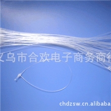 服装辅料5英寸13厘米透明白色尖头圆头手穿针子母扣胶索吊牌绳