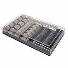 新品特价银行柜台必备多功能ABS材质硬币盒