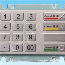 304不锈钢工业嵌入式金属数字键盘、IP65防水工业键盘批发