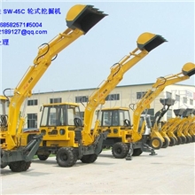 180旋转轮式挖掘机，小型挖掘机