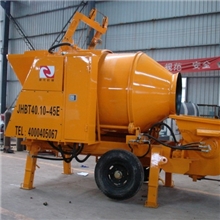 长沙楚龙机械一体机，带搅拌机混凝土输送泵