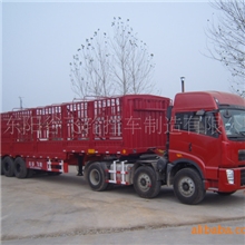 现货直营低耗环保仓栅式半挂车