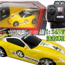 3238特价1:24四通法拉利无线遥控车高档礼品盒仿真电动遥控车