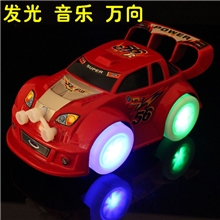 新款超炫四轮带灯发光音乐玩具车儿童电动玩具车批发