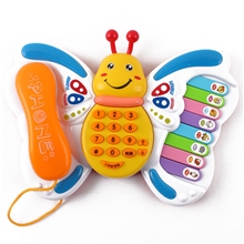 欧锐7611蝴蝶音乐电话机宝宝儿童启蒙音乐故事益智玩具