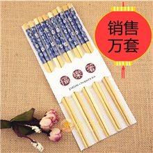 礼品竹筷5双高档精美印花竹制筷子环保天然竹质竹筷子批发