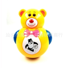 塑胶玩具音乐闪光不倒翁玩具电子音乐玩具可爱卡通玩具6002