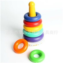 扬光七彩虹套圈套环音乐层层叠圈响铃过家家益智玩具2101